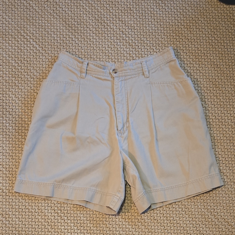 Eddie Bauer Cotton Shorts Size 10  Pleated Front